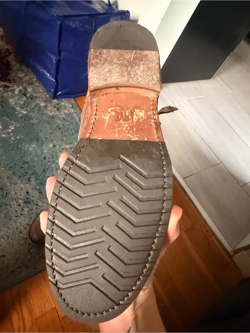 Frye Studded Brown Leather Ankle Boots